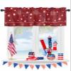 4th of July Kitchen Cafe Valance Curtain for Small Windows,America White Blue Star Rod Pocket Short Blackout Curtains,Celebration on Red Darkening Window Treatment for Living Room Bedroom Bathroom view 1