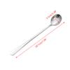 SagaSave 5 Pcs Long Handle Spoon Coffee Stirrer Stainless Steel Iced Teaspoon for Milks Tea Mixing Cocktail Stirring Cold Drink (Round Head Spoon) view 2