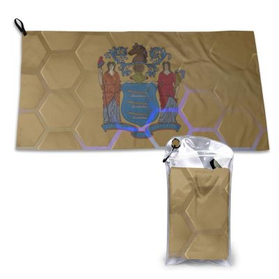 SIYTUAU Flag of New Jersey Towels for Bathroom 16x31.5 in Ultra Soft Quick Drying Bath Towels Hand Towels Camping Fitness Beach Towel
