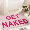KOEXM Get Naked Bath Mat Bathroom Rugs 16" x 24" Non Slip Bath Rugs Soft Pink Cute Bath Mats for Tub and Shower Machine Washable Girl Apartment Decor Aesthetic view 1