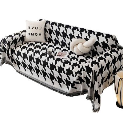 AABTOY Sofa Cover Vintage for 3/5/4/2 Couch Cover for Dogs Blanket Couch Cushion Covers with Tassel Sofa Slipcovers Towel Cushion Couch Soft Loveseat Sofa Covers (Color : K, Size : 90 * 150cm)