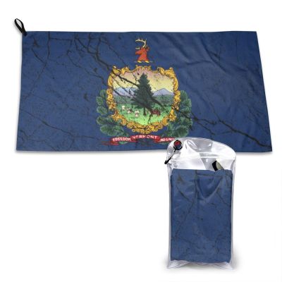 SIYTUAU Flag of Vermont Texture Effect Towels for Bathroom 16x31.5 in Ultra Soft Quick Drying Bath Towels Hand Towels Camping Fitness Beach Towel