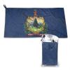SIYTUAU Flag of Vermont Texture Effect Towels for Bathroom 16x31.5 in Ultra Soft Quick Drying Bath Towels Hand Towels Camping Fitness Beach Towel view 1