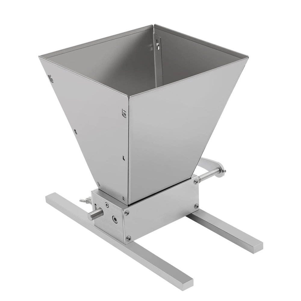 BFDIEEM Grain Mill Brewing for Grain Malt Barley, Malt Mill for Homebrew Beer, 2 Roller Grain Crusher Brewing Grain Mill Barley Grinder Machine Stainless Steel