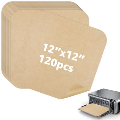 12 inch Air Fryer Parchment Paper Squares, 120 Sheets Unbleached Pre-Cut Baking Disposable Paper Liner for Ninja Foodi Flip S SP101 SP201 SP301 SP351, Cuisinart Toaster Oven