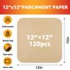 12 inch Air Fryer Parchment Paper Squares, 120 Sheets Unbleached Pre-Cut Baking Disposable Paper Liner for Ninja Foodi Flip S SP101 SP201 SP301 SP351, Cuisinart Toaster Oven view 4