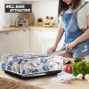 Freewander Blue Peony Grill Pan Dust Cover Electric Griddle Cover Durable Polyester Tabletop Griddle Protective Cover Anti Pollution Kitchen Appliance Home Decor Supplies view 4