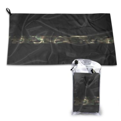 SIYTUAU Silk Style Thin Camo Line Flag Towels for Bathroom 16x31.5 in Ultra Soft Quick Drying Bath Towels Hand Towels Camping Fitness Beach Towel