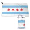 SIYTUAU Flag of Chicago Illinois Towels for Bathroom 16x31.5 in Ultra Soft Quick Drying Bath Towels Hand Towels Camping Fitness Beach Towel view 1