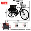 DONGSHAN 24in Adult Tricycles, 7 Speed Adult Trikes, 3 Wheel Bikes with Low Step-Through Tricycle with Rear seat + Multifunctional Basket for Adults, Women, Men, Seniors. (Black) view 3