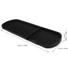 Silicone Dish Drying Mat,Counter Silicone Drainage Tray Food Grade Skid Resistance Frosted Bottom Silicone Dish Drying Mat for Bathroom Kitchen (Black) view 2