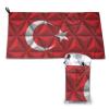 SIYTUAU Turkish Flag with Polygon Effect Towels for Bathroom 16x31.5 in Ultra Soft Quick Drying Bath Towels Hand Towels Camping Fitness Beach Towel view 1