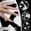 KOEXM Get Naked Bath Mat Bathroom Rugs 16" x 24" Non Slip Washable Black and White Rug for Apartment Small Bath Mats for Bathroom Floor Tub Absorbent Shower Rug for Funny Apartment Decor view 2