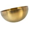 Amosfun Salad Bowl Food Grade Bowl Mixing Serving Bowl Stainless Steel Noodle Bowl Deeper Edge for Salads Soup Rice Cereal Golden view 1