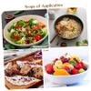Amosfun Salad Bowl Food Grade Bowl Mixing Serving Bowl Stainless Steel Noodle Bowl Deeper Edge for Salads Soup Rice Cereal Golden view 4