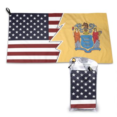 SIYTUAU Ripped Style American and Flag of New Jersey Towels for Bathroom 16x31.5 in Ultra Soft Quick Drying Bath Towels Hand Towels Camping Fitness Beach Towel