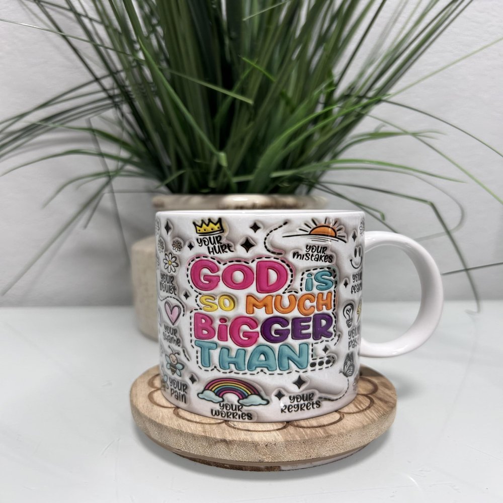 11oz God is good | God is so much bigger | God mug | Faith mug | God | Christianity Mug | Religion Mug | Catholic Mug | Cute mugs | Trendy Mugs