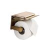 Amosfun Multifunctional Space Aluminum Toilet Paper Holder with Mobile Phone Shelf Antique Finish Tissue Roll Storage Rack for Bathroom Accessories and Stylish Design view 1