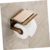 Amosfun Multifunctional Space Aluminum Toilet Paper Holder with Mobile Phone Shelf Antique Finish Tissue Roll Storage Rack for Bathroom Accessories and Stylish Design view 3