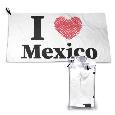 SIYTUAU I Love Mexico Towels for Bathroom 16x31.5 in Ultra Soft Quick Drying Bath Towels Hand Towels Camping Fitness Beach Towel