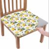6 Packs Lemon Seat Covers for Dining Chairs,Stretch Fitted Chair Seat Protectors Decorative Office Computer Desk Chair Cushion Removable Slipcovers,Spring Summer Tropical Floral Yellow Green Fruit view 1