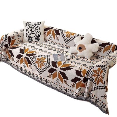 AABTOY Sofa Cover Vintage for 3/5/4/2 Couch Cover for Dogs Blanket Couch Cushion Covers with Tassel Sofa Slipcovers Towel Cushion Couch Soft Loveseat Sofa Covers (Color : E, Size : 180 * 180cm)