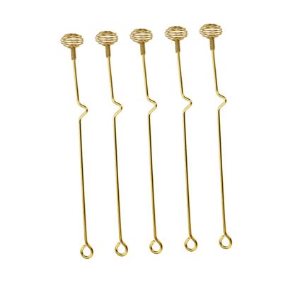 IMIKEYA 5pcs Delicate Honey Dippers Stainless Steel Stirring Sticks for Cocktails Tea and Coffee