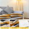 Abstract Orange Stretch Couch Sofa Cushion Covers,Sectional/Individual/L/T Shape Sofa Couch Slipcover Furniture Slip Cover with Elastic Bottom,Ombre Geometric Black White Coastal Waves M Size 1-PC view 4