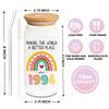 30th Birthday Gifts for Women, Rainbow Gifts, Best Gifts for 30 Year Old Women, 30th Birthday Gift Ideas, 30 Year Old Birthday Frosted Glass With Bamboo Lid And Straw, 1994 Vintage 16 Oz Tumbler view 2