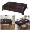 Tablecloth 5472 Inch Rectangular Decorative Stain Resistant Burlap Table Cloths Halloween Haunted Dining Tablecloths Washable Fabric Table Cover for Kitchen Party Wedding Picnic Farmhouse Decor view 2