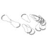 Amosfun Unique Cucurbit Shaped Shower Curtain Hooks 16pcs Metal Shower Curtain Rings Roller Balls for Easy Hanging view 1