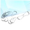 Amosfun Unique Cucurbit Shaped Shower Curtain Hooks 16pcs Metal Shower Curtain Rings Roller Balls for Easy Hanging view 2