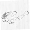 Amosfun Unique Cucurbit Shaped Shower Curtain Hooks 16pcs Metal Shower Curtain Rings Roller Balls for Easy Hanging view 3