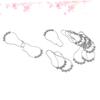 Amosfun Unique Cucurbit Shaped Shower Curtain Hooks 16pcs Metal Shower Curtain Rings Roller Balls for Easy Hanging view 4