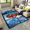 LHOMKCV Octopus Area Rug, 5x6ft, Marine Animal Themed Octopus Patchwork Rug, Coastal Ocean Background Decorative Carpet, Non-Slip Washable Indoor Floor Mat for Living Room Bedroom Entryway view 1