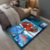 LHOMKCV Octopus Area Rug, 5x6ft, Marine Animal Themed Octopus Patchwork Rug, Coastal Ocean Background Decorative Carpet, Non-Slip Washable Indoor Floor Mat for Living Room Bedroom Entryway view 3