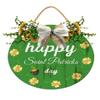 Boylee Spring Wreaths Sign for Front Door Farmhouse Spring Door Hanger Decor Rustic Wooden Happy St. Patrick Day Hanging Door Wall Sign for Spring Seasons Holiday 12In, Springsign70 view 1