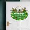 Boylee Spring Wreaths Sign for Front Door Farmhouse Spring Door Hanger Decor Rustic Wooden Happy St. Patrick Day Hanging Door Wall Sign for Spring Seasons Holiday 12In, Springsign70 view 2