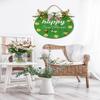Boylee Spring Wreaths Sign for Front Door Farmhouse Spring Door Hanger Decor Rustic Wooden Happy St. Patrick Day Hanging Door Wall Sign for Spring Seasons Holiday 12In, Springsign70 view 4