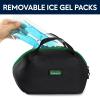 Haimont Freezable Snack Lunch Bag Reusable Freezer Mini Lunch Cooler, Small Insulated Bag Foldable for Work Travel Picnic, Black view 3