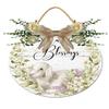 Boylee Spring Wreaths Sign for Front Door Farmhouse Spring Door Hanger Decor Rustic Wooden Easter Blessings Hanging Door Wall Sign for Spring Seasons Holiday 12In, Springsign10 view 1