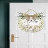 Boylee Spring Wreaths Sign for Front Door Farmhouse Spring Door Hanger Decor Rustic Wooden Easter Blessings Hanging Door Wall Sign for Spring Seasons Holiday 12In, Springsign10 view 2