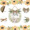 Boylee Spring Wreaths Sign for Front Door Farmhouse Spring Door Hanger Decor Rustic Wooden Easter Blessings Hanging Door Wall Sign for Spring Seasons Holiday 12In, Springsign10 view 3