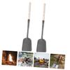 PRETYZOOM 2pcs Cleaning Shovel Long Handle Ash Trowel for Fireplace and BBQ Lightweight Coal Shovel with Smooth Surface Easy to Store and Clean Household Tool view 3