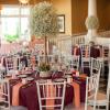 10 Pack Round Tablecloth Burgundy Tablecloths 90 Inch,Circle Polyester Table Cloth,Washable Fabric Stain and Wrinkle Resistant Premium Round Table Cover for Wedding Parties Banquet Reception Dining view 4