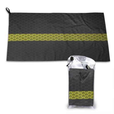 SIYTUAU Mesh Style Thin Yellow Line Flag Towels for Bathroom 16x31.5 in Ultra Soft Quick Drying Bath Towels Hand Towels Camping Fitness Beach Towel