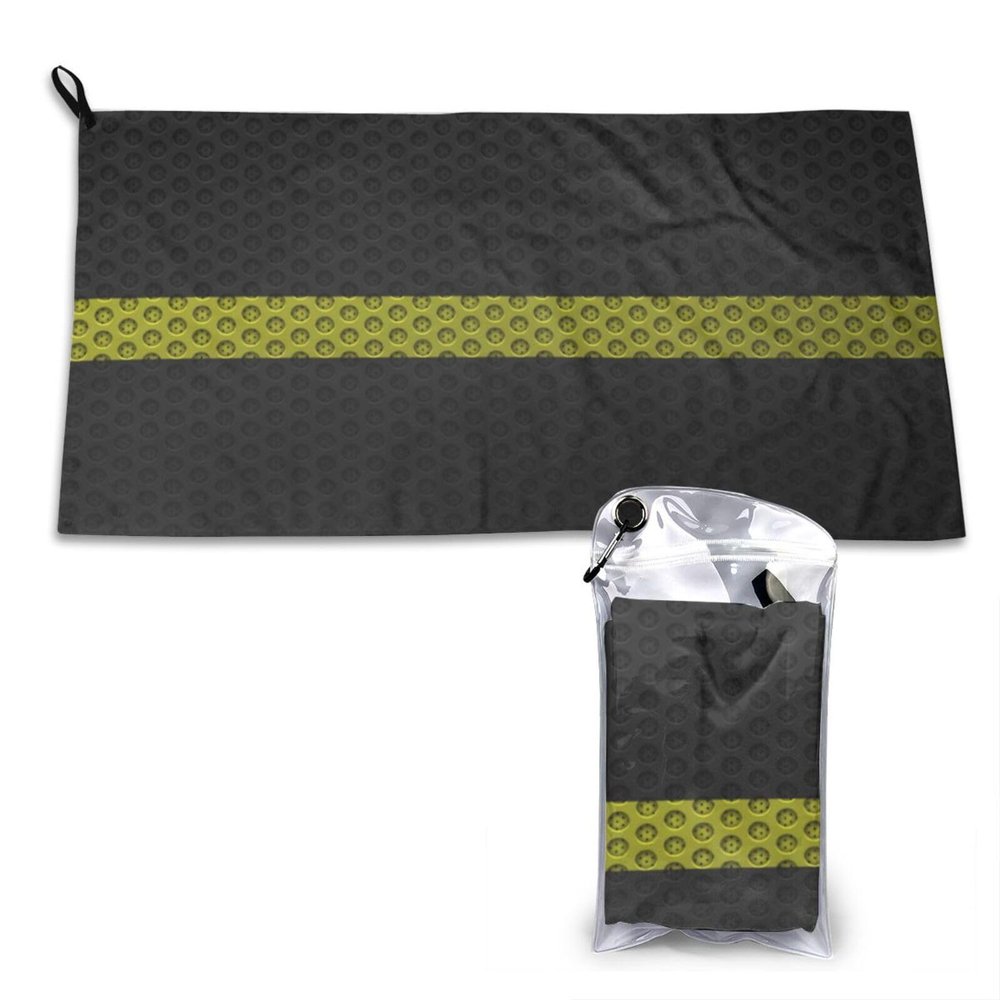 SIYTUAU Mesh Style Thin Yellow Line Flag Towels for Bathroom 16x31.5 in Ultra Soft Quick Drying Bath Towels Hand Towels Camping Fitness Beach Towel