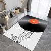 GIRTFU 4x6 Area Rugs Modern Vinyl Records Rugs for Kids Bedroom, Simple Musical Note Office Rug Low Pile are Not Stumbling Foot for Living Room End Table Nursery view 2
