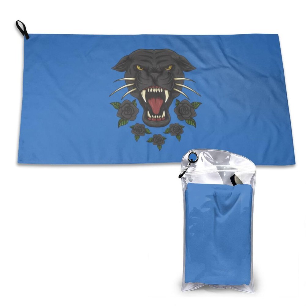 SIYTUAU Angry Leopard Towels for Bathroom 16x31.5 in Ultra Soft Quick Drying Bath Towels Hand Towels Camping Fitness Beach Towel