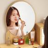 32x16x30 Inch Dressing Table, Wooden Makeup Table with Oval Mirror and Lights, Bedroom Vanity Desk with 4 Drawers and Stool (Color : Walnut 1) view 3